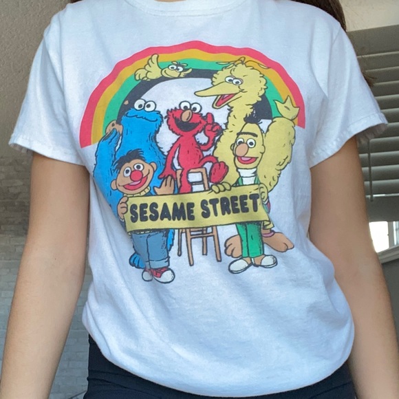 Urban Outfitters Tops - URBAN OUTFITTERS SESAME STREET GRAPHIC TEE
